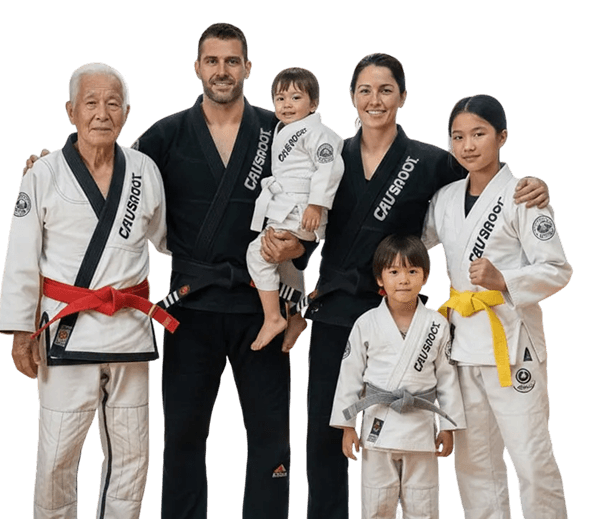 Sixth Point Jiu-Jitsu instructors and students training together